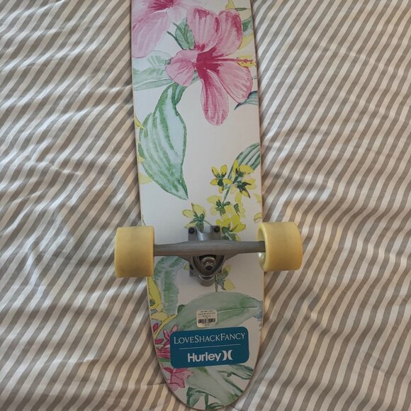 LoveShackFancy x Hurley Collab Skateboard Longboard - Picture 1 of 12